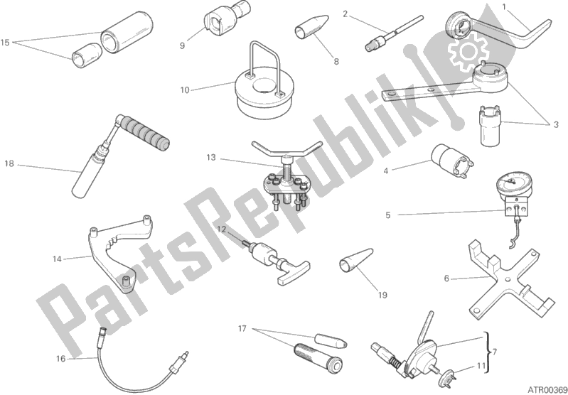 All parts for the 01a - Workshop Service Tools, Engine of the Ducati Diavel Xdiavel S Brasil 1260 2018